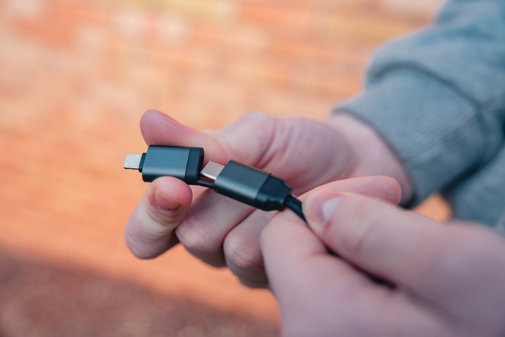 Terra RCS gerecycled aluminium uittrekbare 60W 6-in-1-kabel