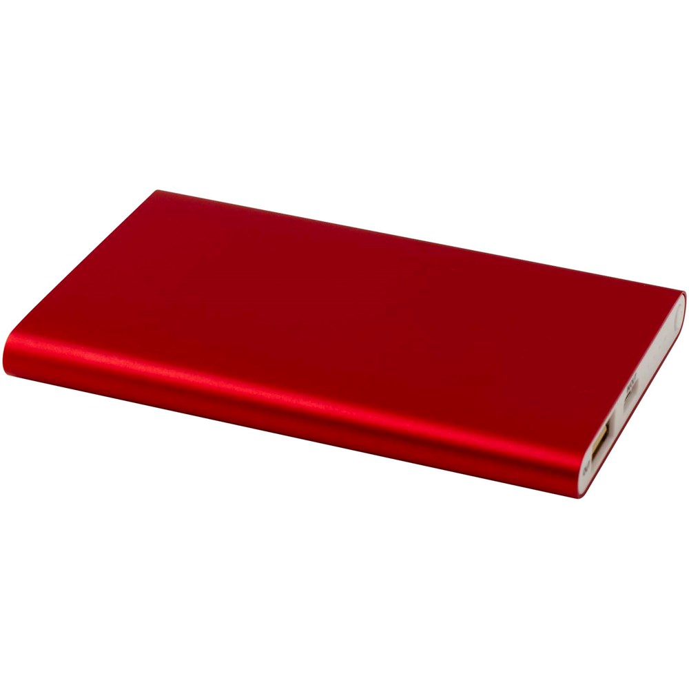 Pep type-C powerbank van 4000 mAh van gerecycled aluminium  - Rood
