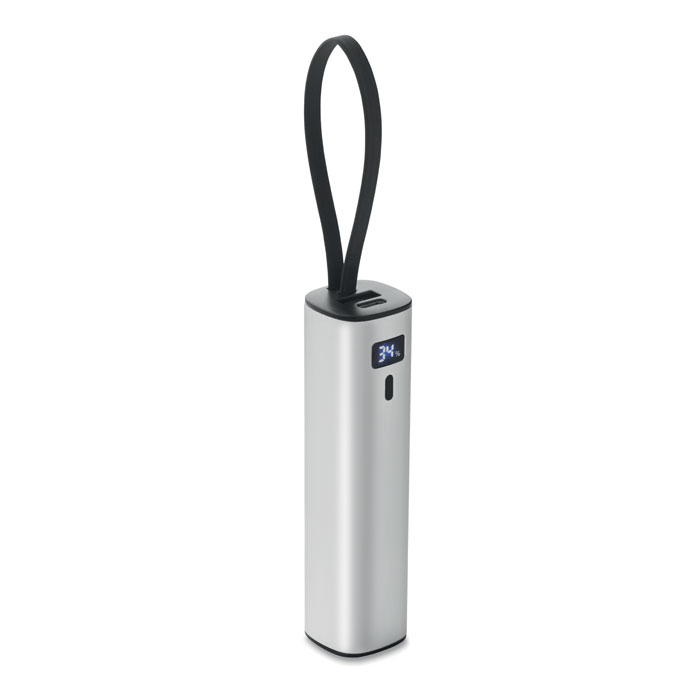 POWERTUBE - Powerbank 5000mAh PD 20W - Mat zilver
