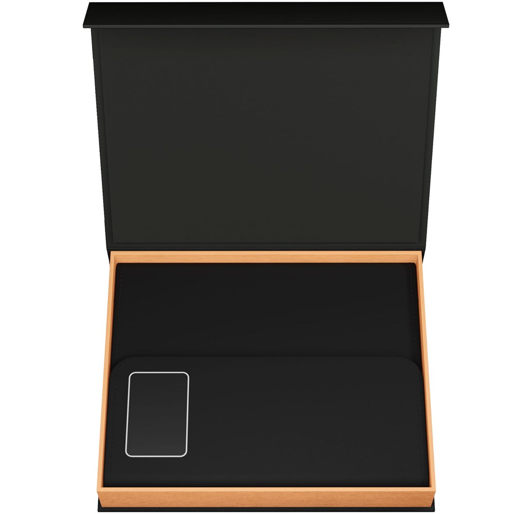 SCX.design O18 A5 notitieboek met 5 W draadloze 4000 mAh powerbank en oplichtend logo