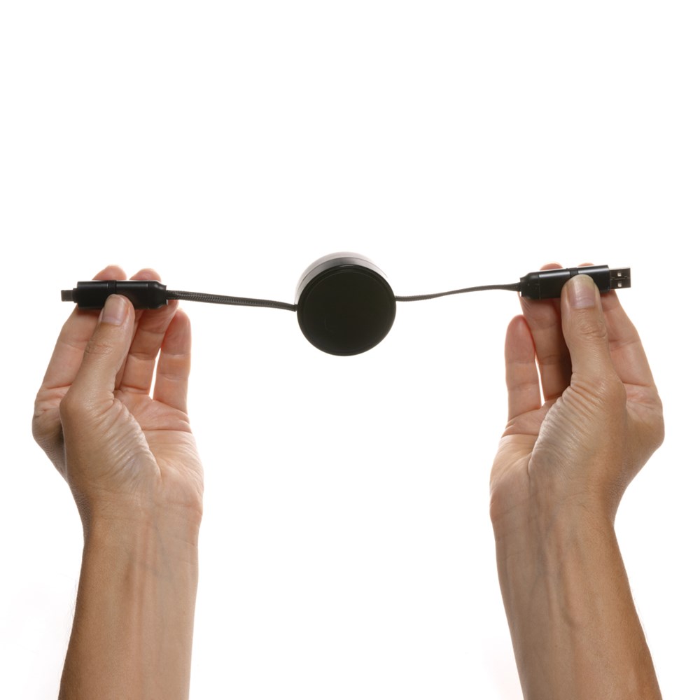 Terra RCS gerecycled aluminium uittrekbare 60W 6-in-1-kabel